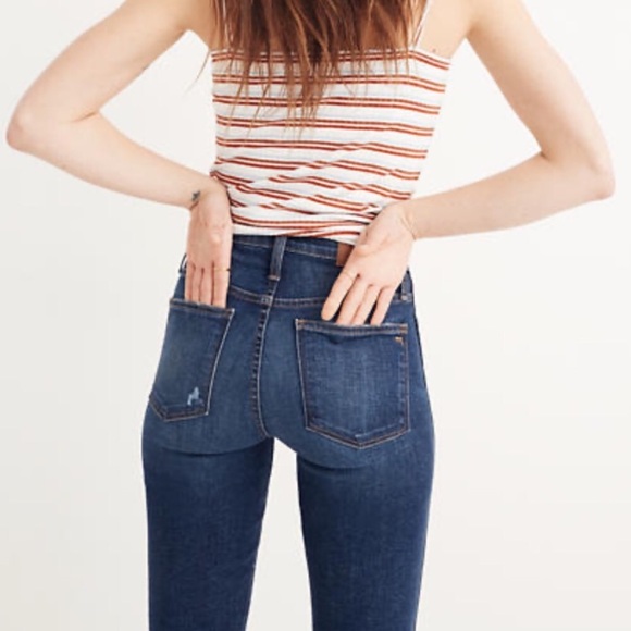 MADEWELL • Dark Wash Rail Straight Skinny Jeans 24 - Picture 3 of 8